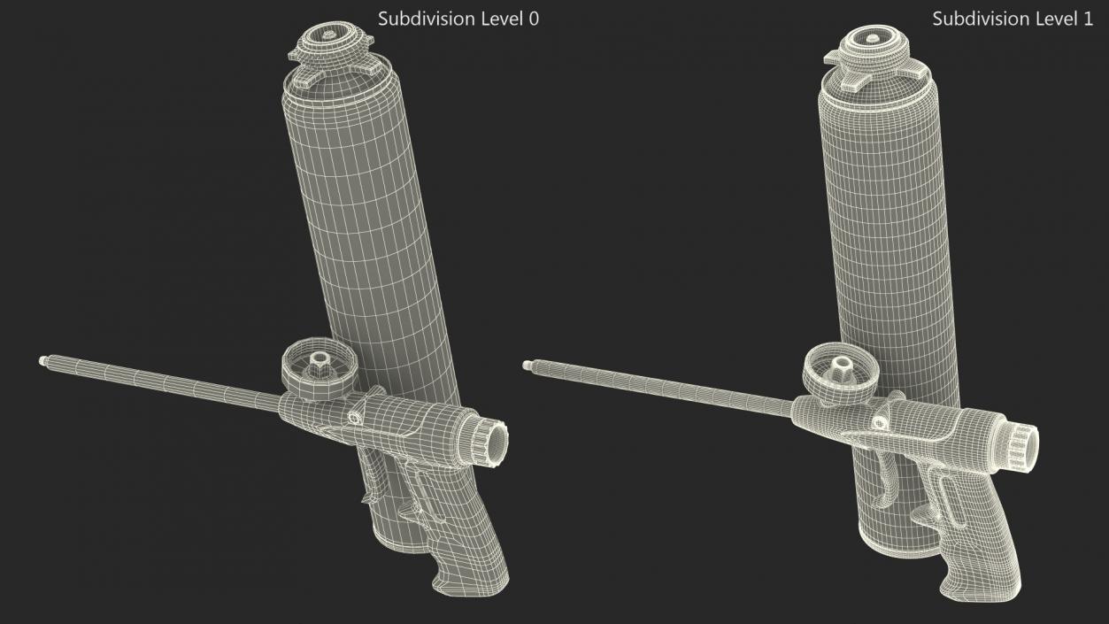 3D model Spray Gun with Foam Can Soudal