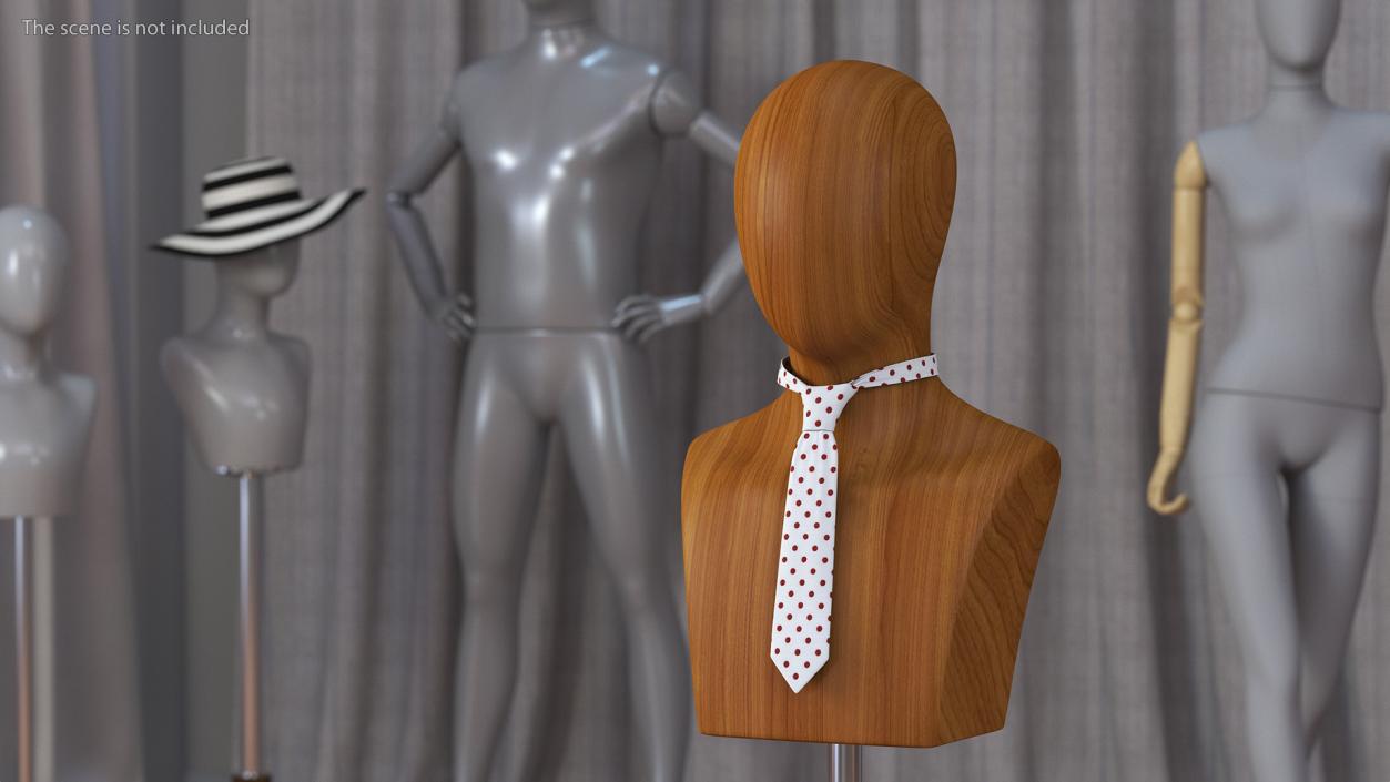 3D model Classic Polka Dot Necktie