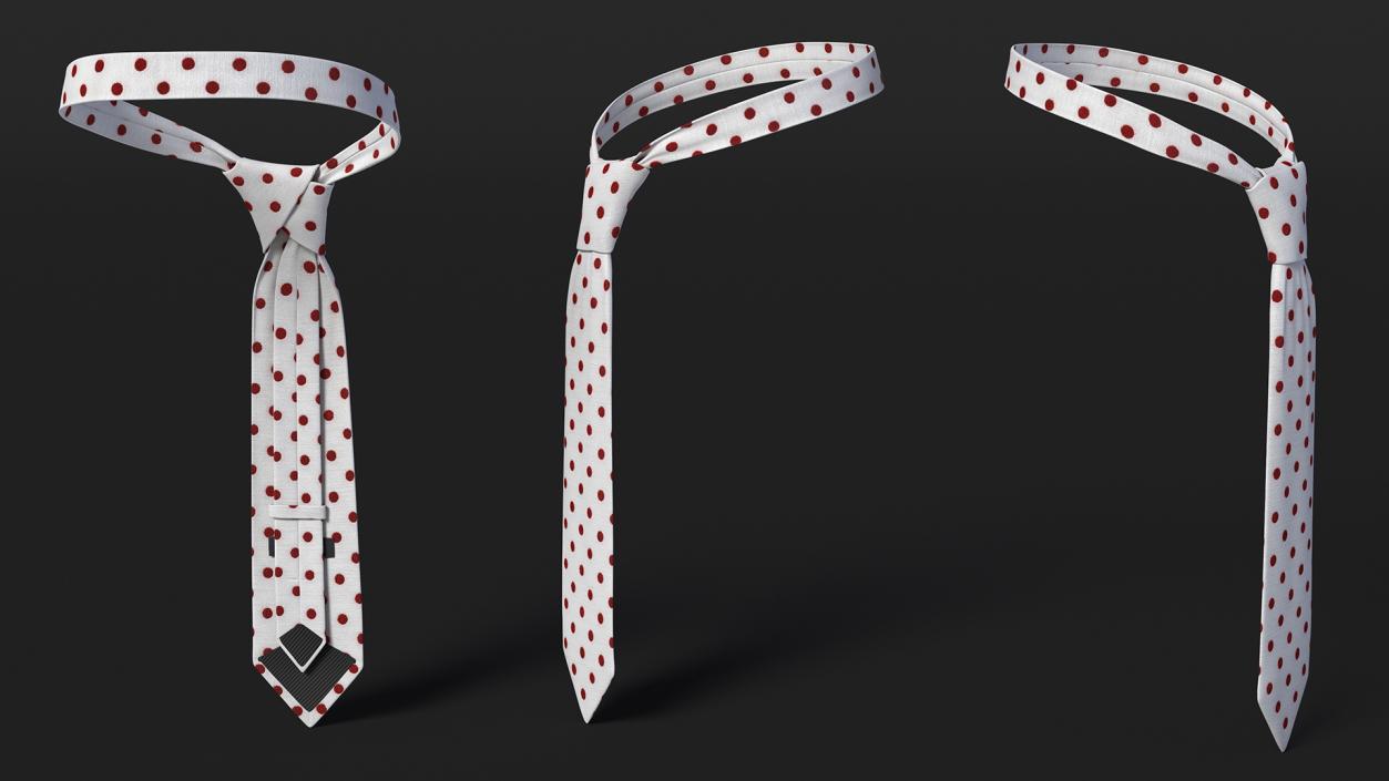 3D model Classic Polka Dot Necktie