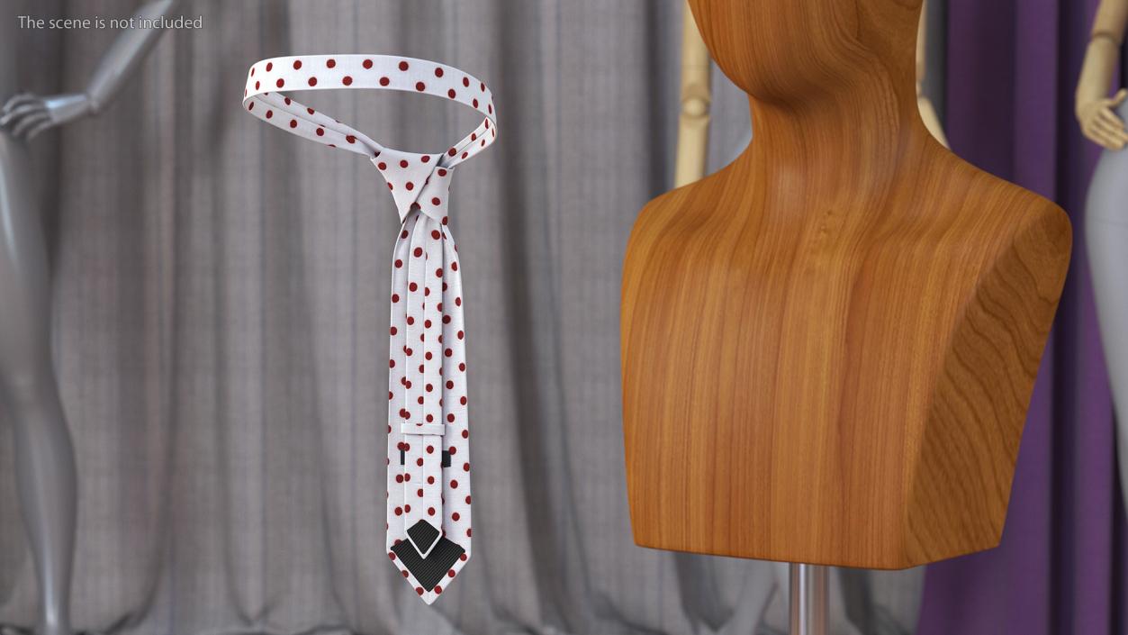 3D model Classic Polka Dot Necktie