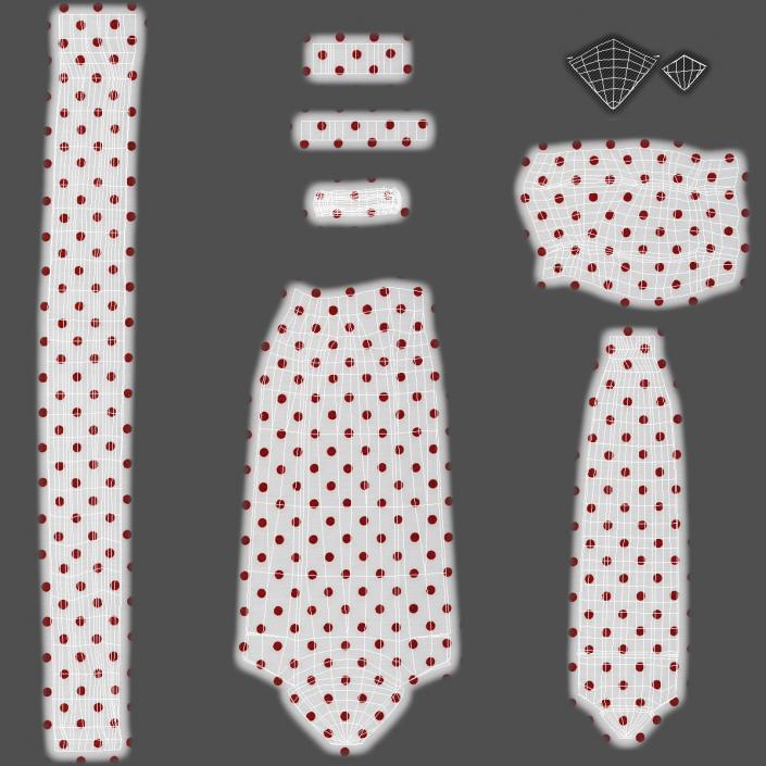 3D model Classic Polka Dot Necktie