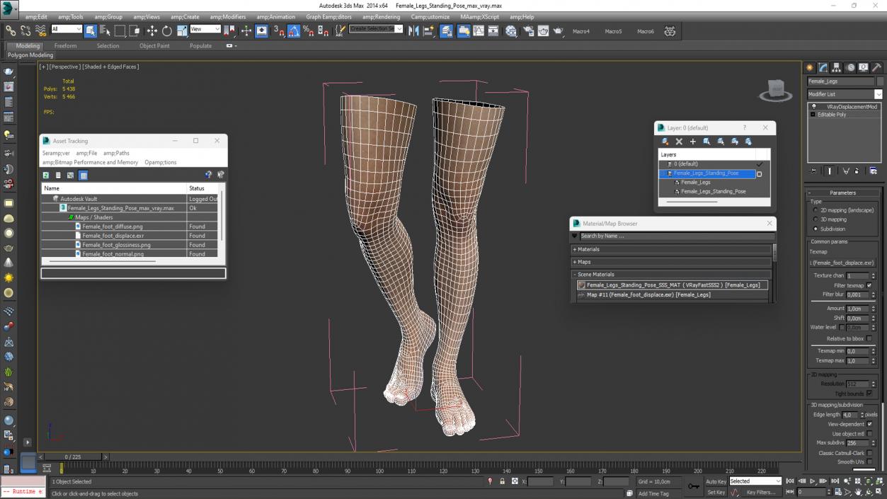 3D model Female Legs Standing Pose