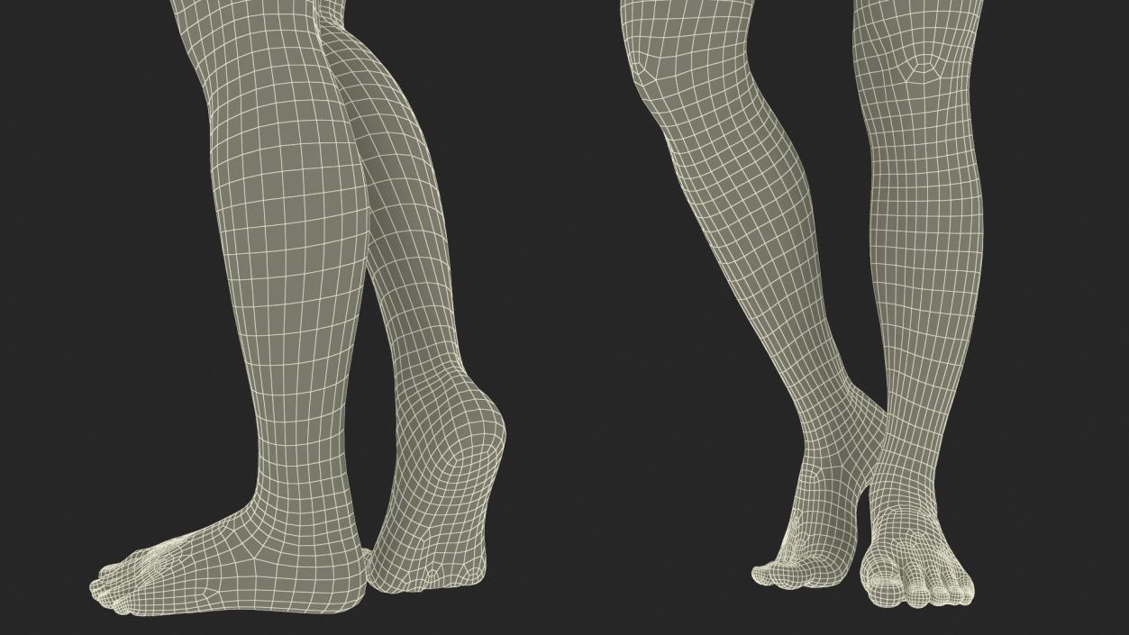 3D model Female Legs Standing Pose