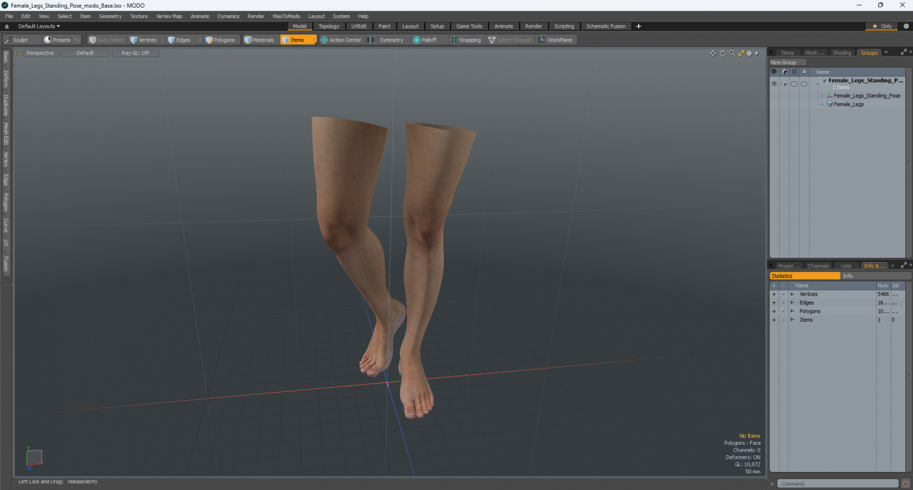 3D model Female Legs Standing Pose