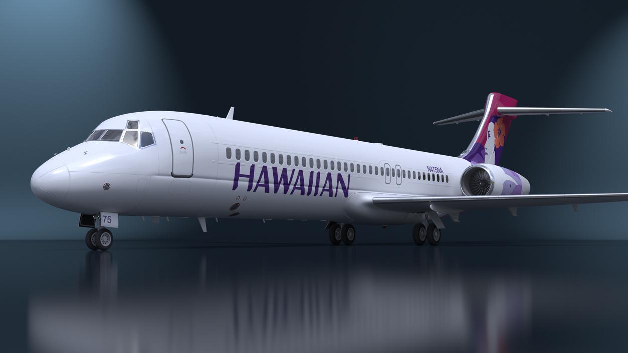 3D Hawaiian Boeing 717-200 Airlines Aircraft