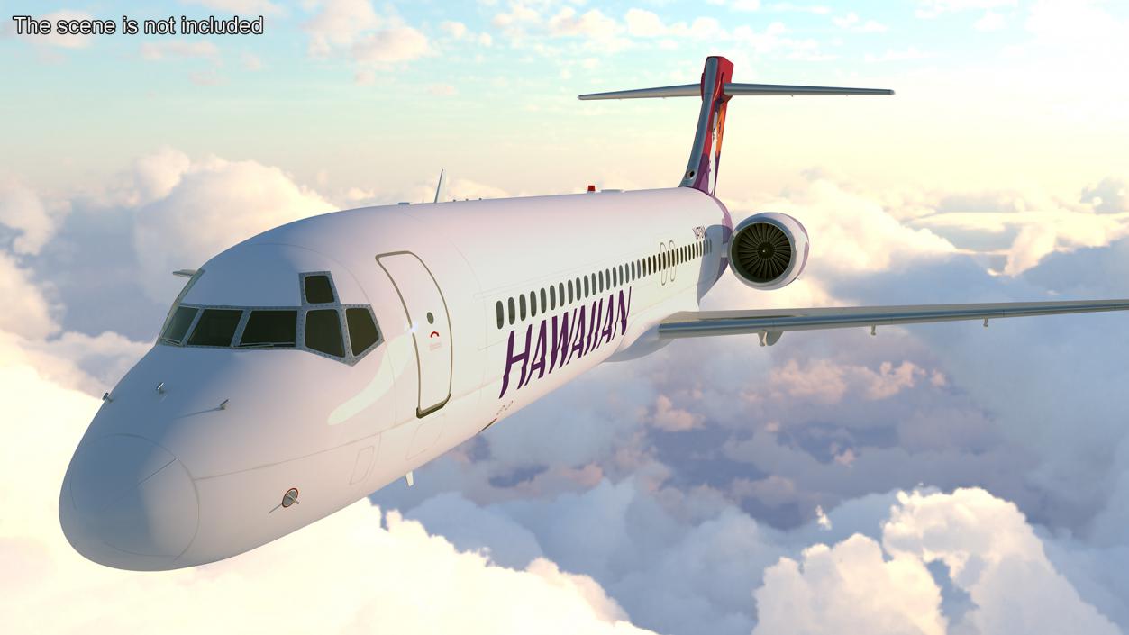 3D Hawaiian Boeing 717-200 Airlines Aircraft