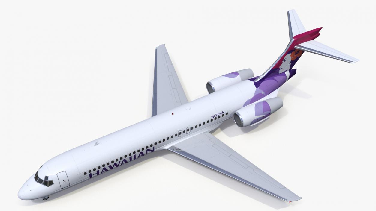 3D Hawaiian Boeing 717-200 Airlines Aircraft