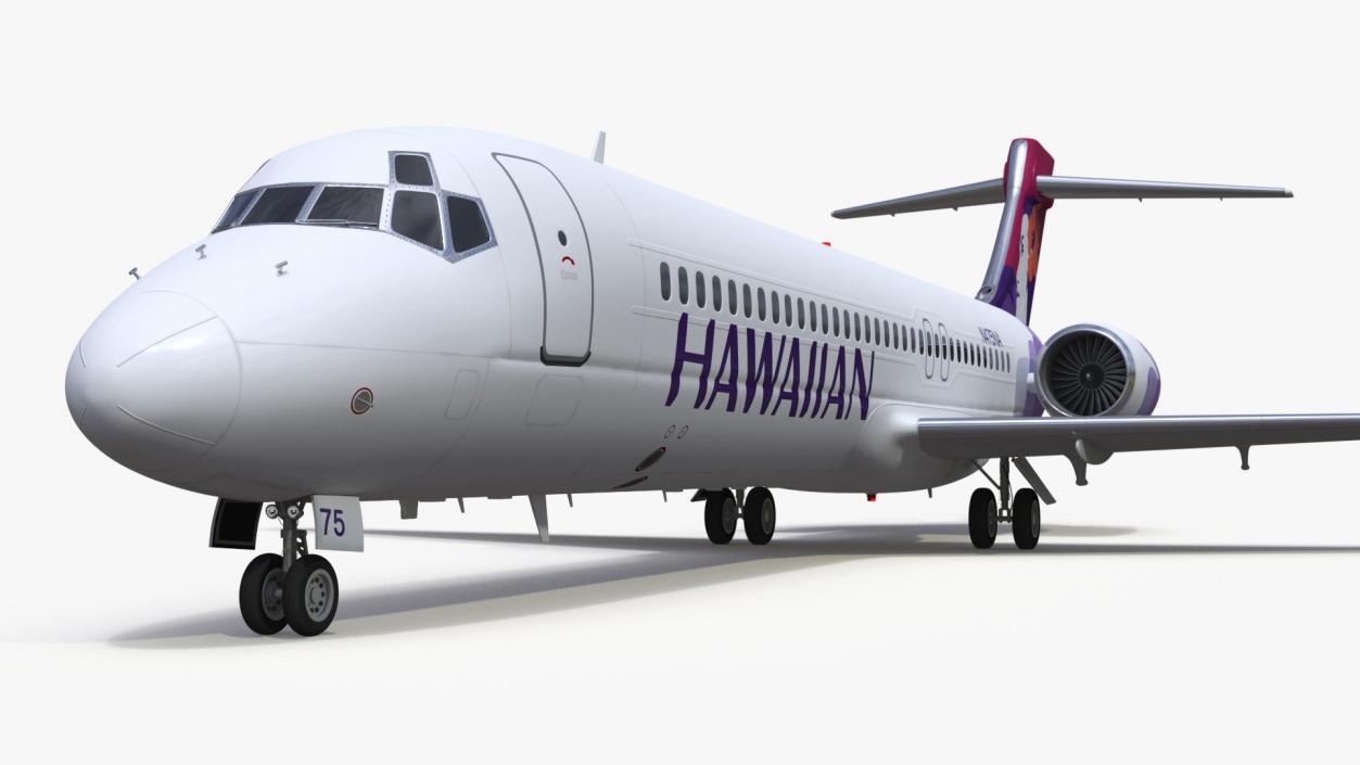 3D Hawaiian Boeing 717-200 Airlines Aircraft