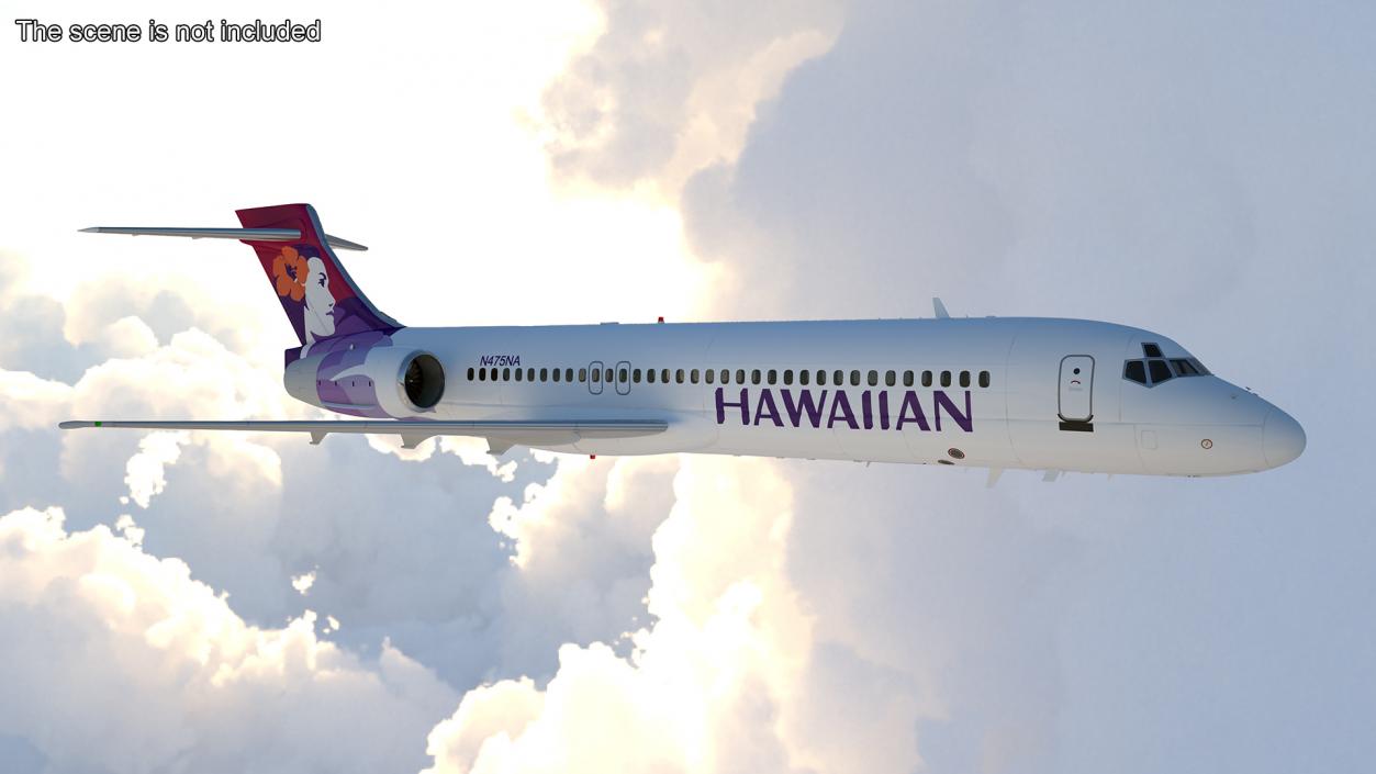 3D Hawaiian Boeing 717-200 Airlines Aircraft