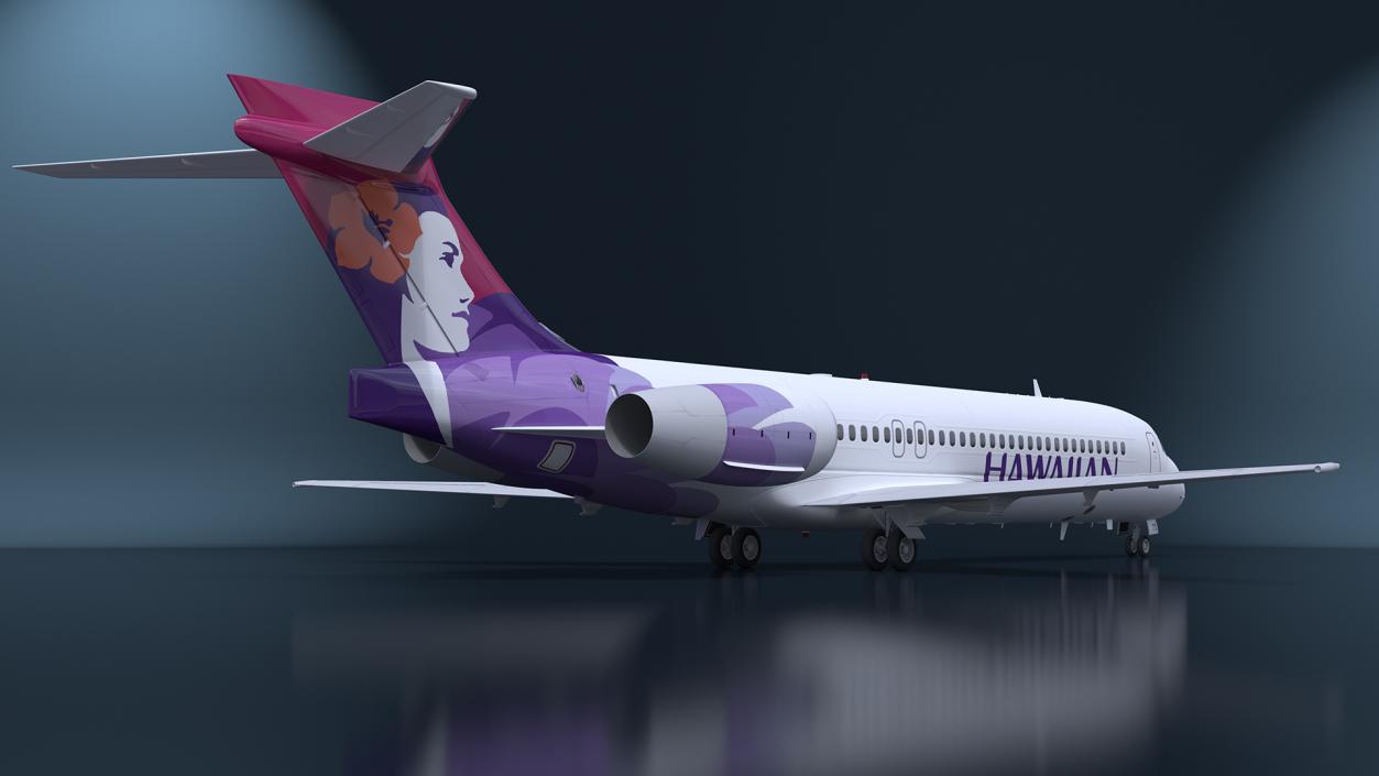 3D Hawaiian Boeing 717-200 Airlines Aircraft