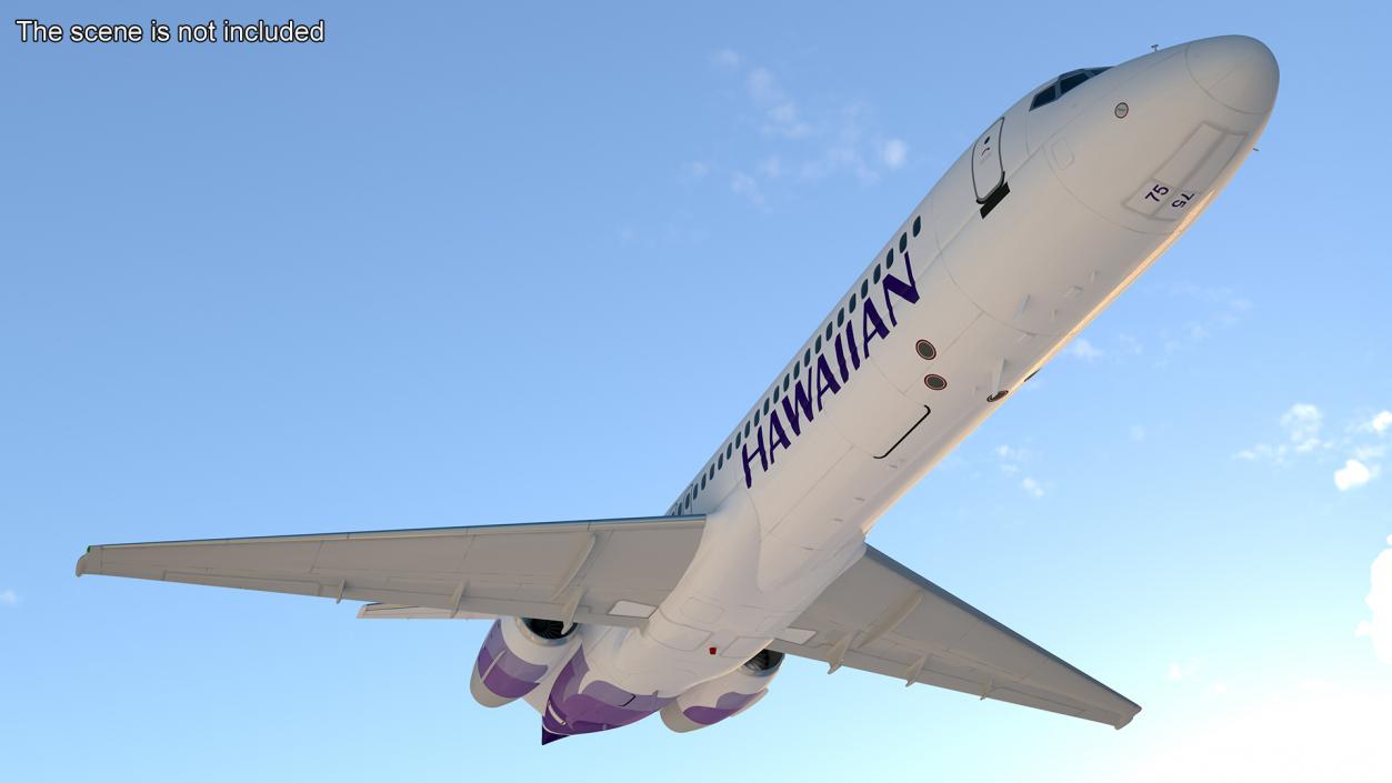 3D Hawaiian Boeing 717-200 Airlines Aircraft