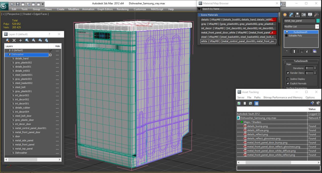 3D Dishwasher Samsung model