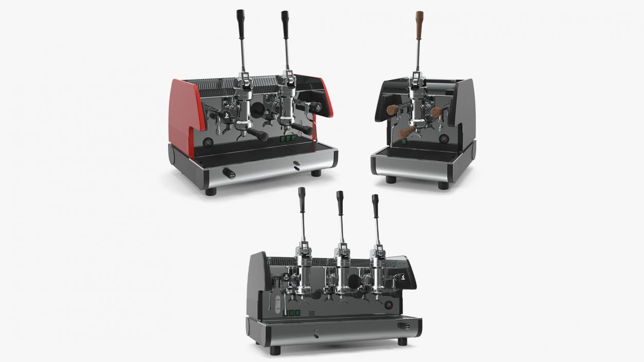 Commercial Espresso Machines Set 3D