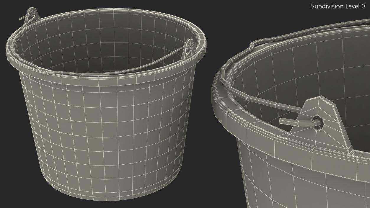 3D Construction Bucket 20L model