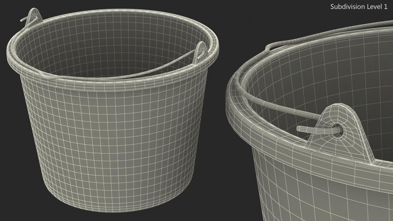 3D Construction Bucket 20L model