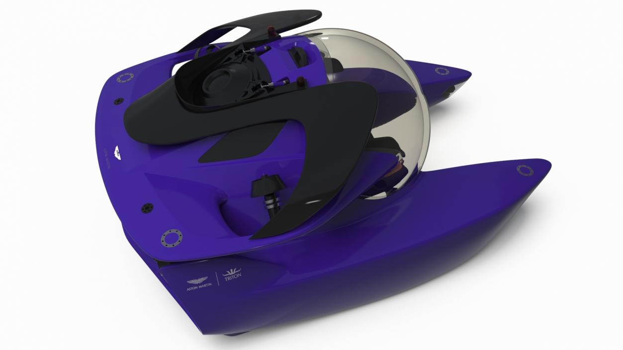 3D Aston Martin Luxurious Personal Submarine Purple model