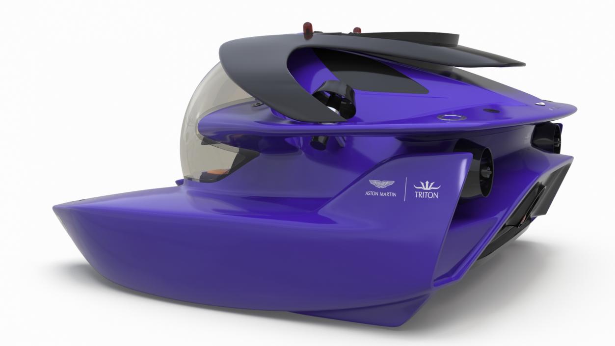 3D Aston Martin Luxurious Personal Submarine Purple model