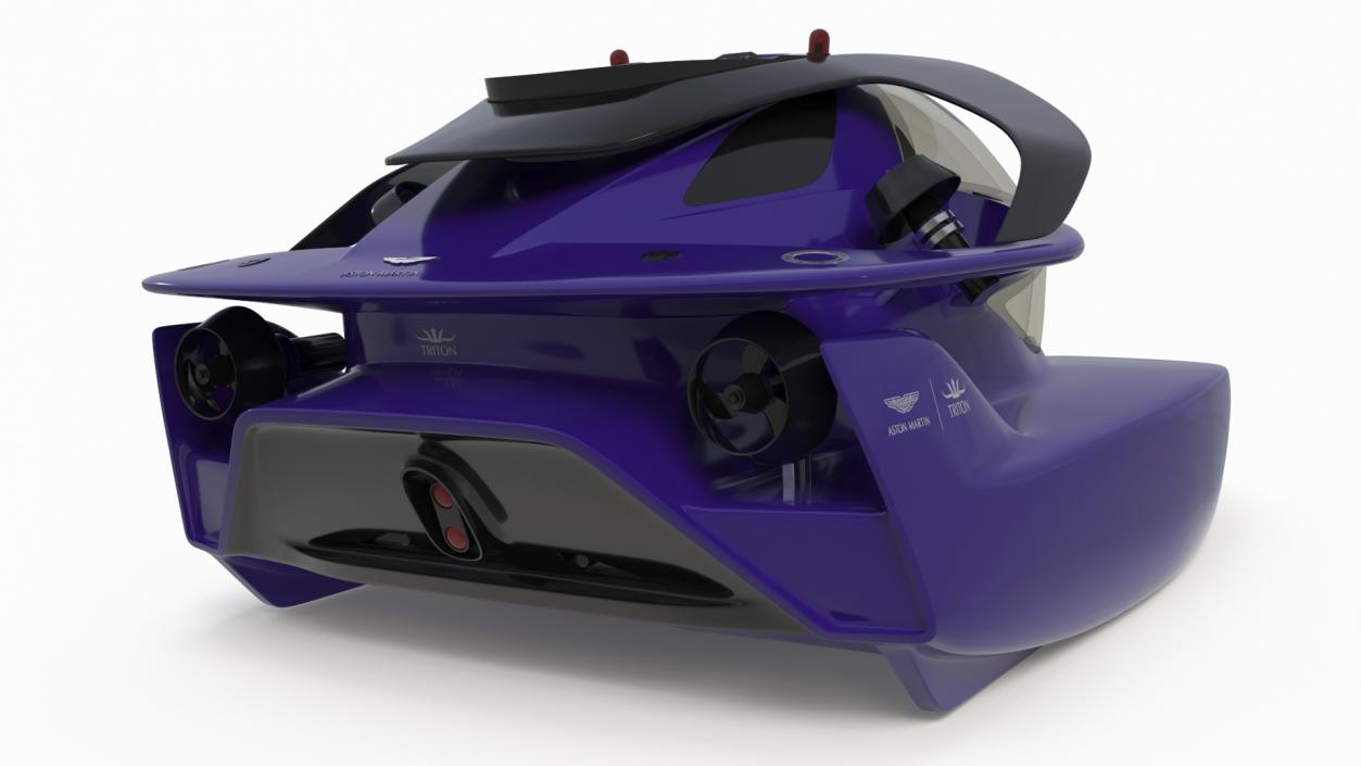 3D Aston Martin Luxurious Personal Submarine Purple model