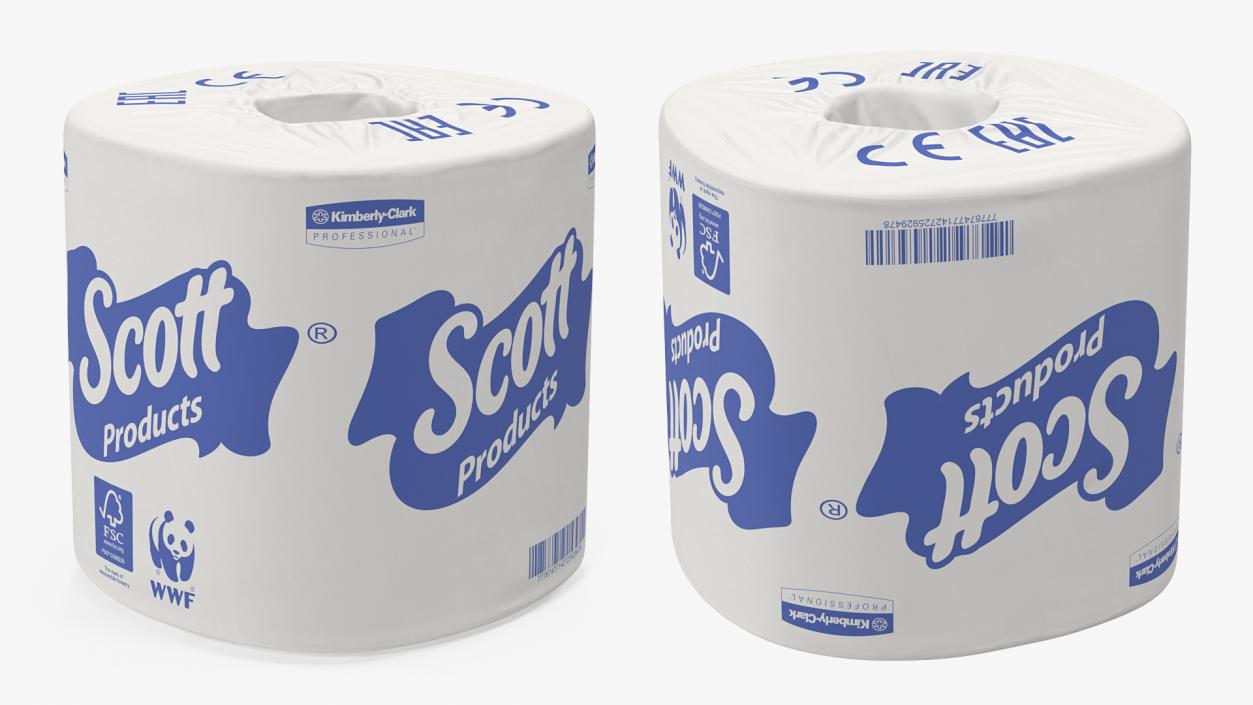 Scott Individually Wrapped Toilet Paper Roll 3D model