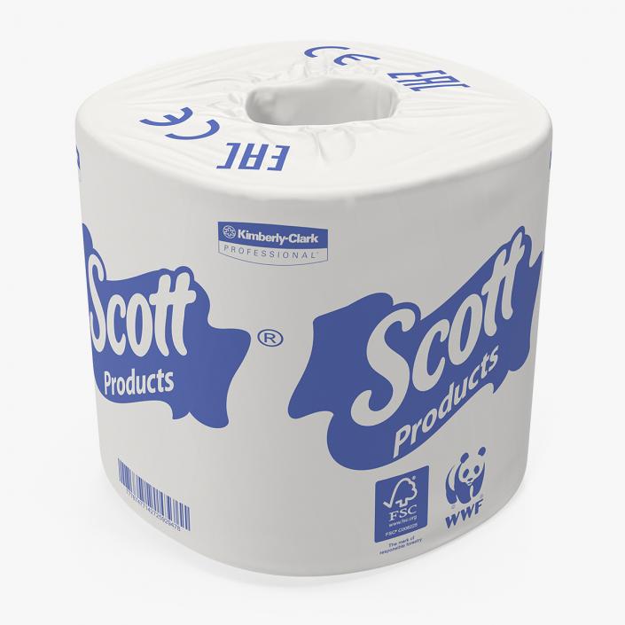 Scott Individually Wrapped Toilet Paper Roll 3D model