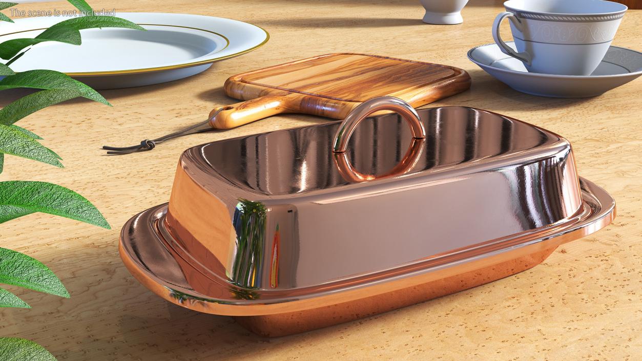 3D Copper Butter Dish model