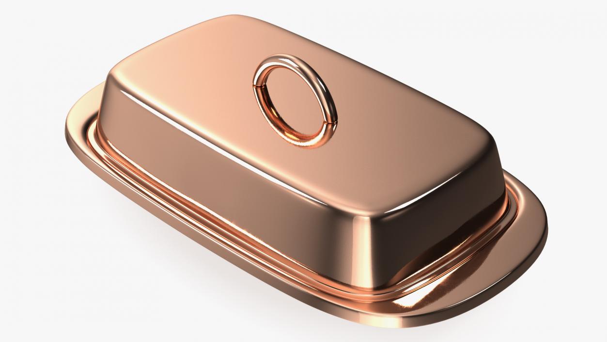 3D Copper Butter Dish model