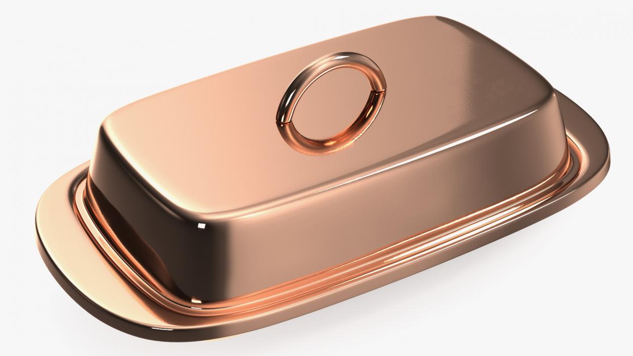 3D Copper Butter Dish model