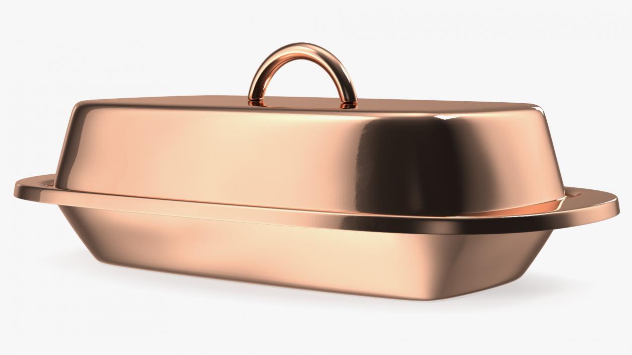 3D Copper Butter Dish model