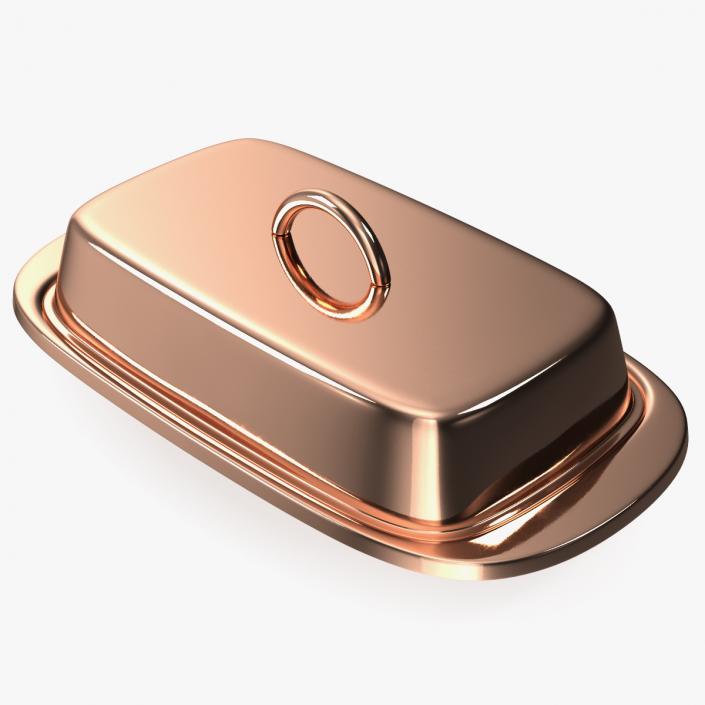 3D Copper Butter Dish model