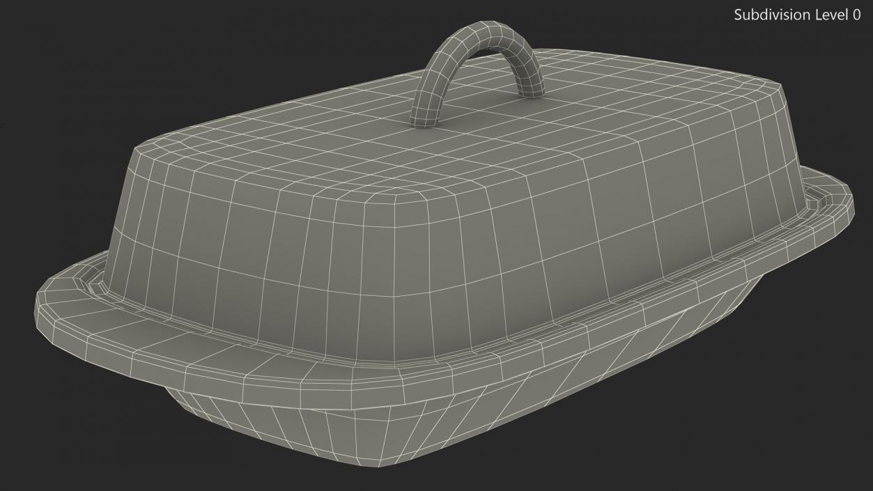 3D Copper Butter Dish model