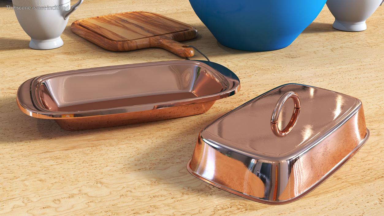 3D Copper Butter Dish model