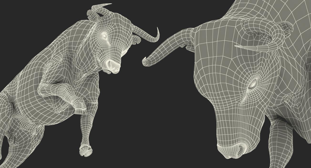 Bull Attacking Pose 3D model