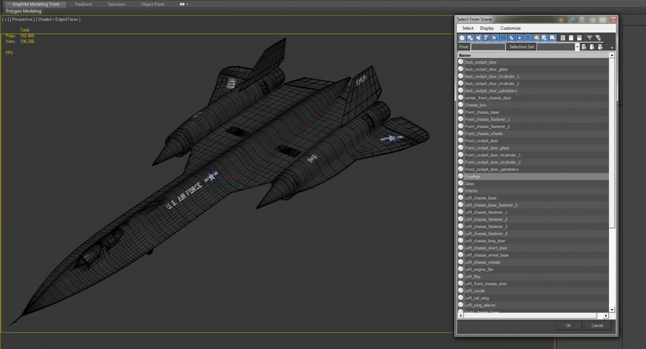 Lockheed SR-71 Blackbird 3D model