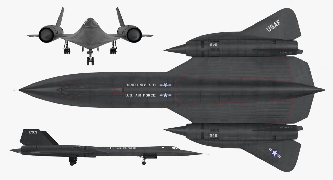 Lockheed SR-71 Blackbird 3D model