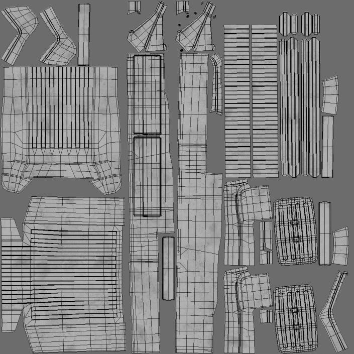 Military Cargo Troop Carrier HMMWV m1038 Rigged Camo Desert 3D model