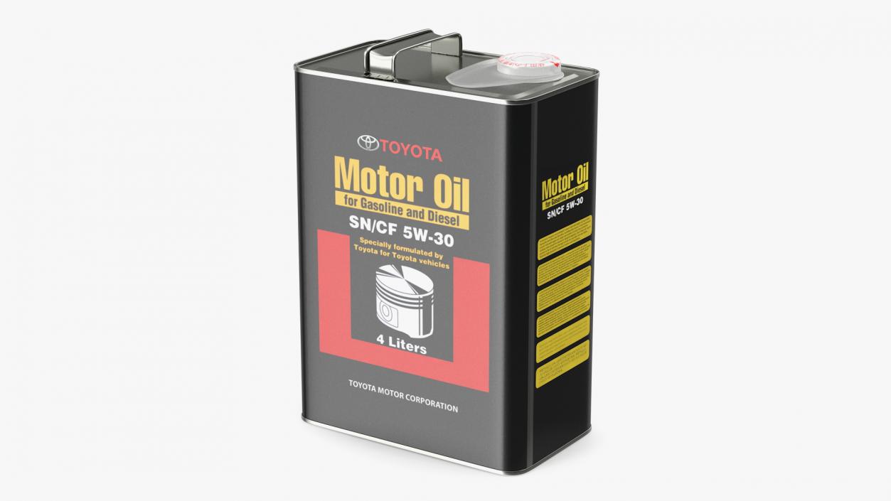 3D model TOYOTA Engine Oil 4L Metal Can