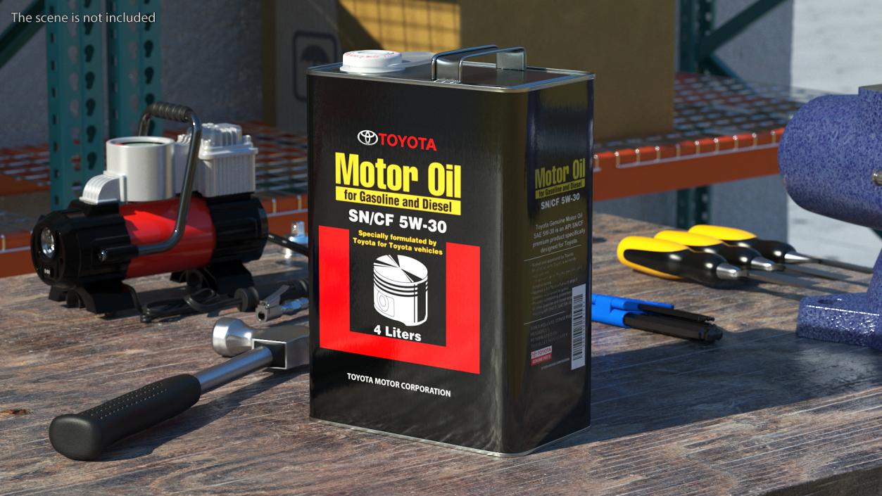 3D model TOYOTA Engine Oil 4L Metal Can