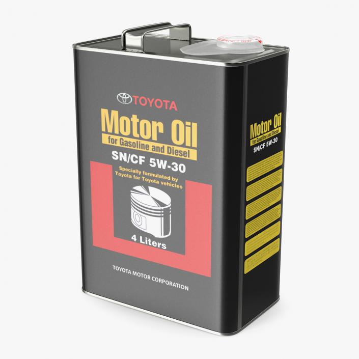 3D model TOYOTA Engine Oil 4L Metal Can