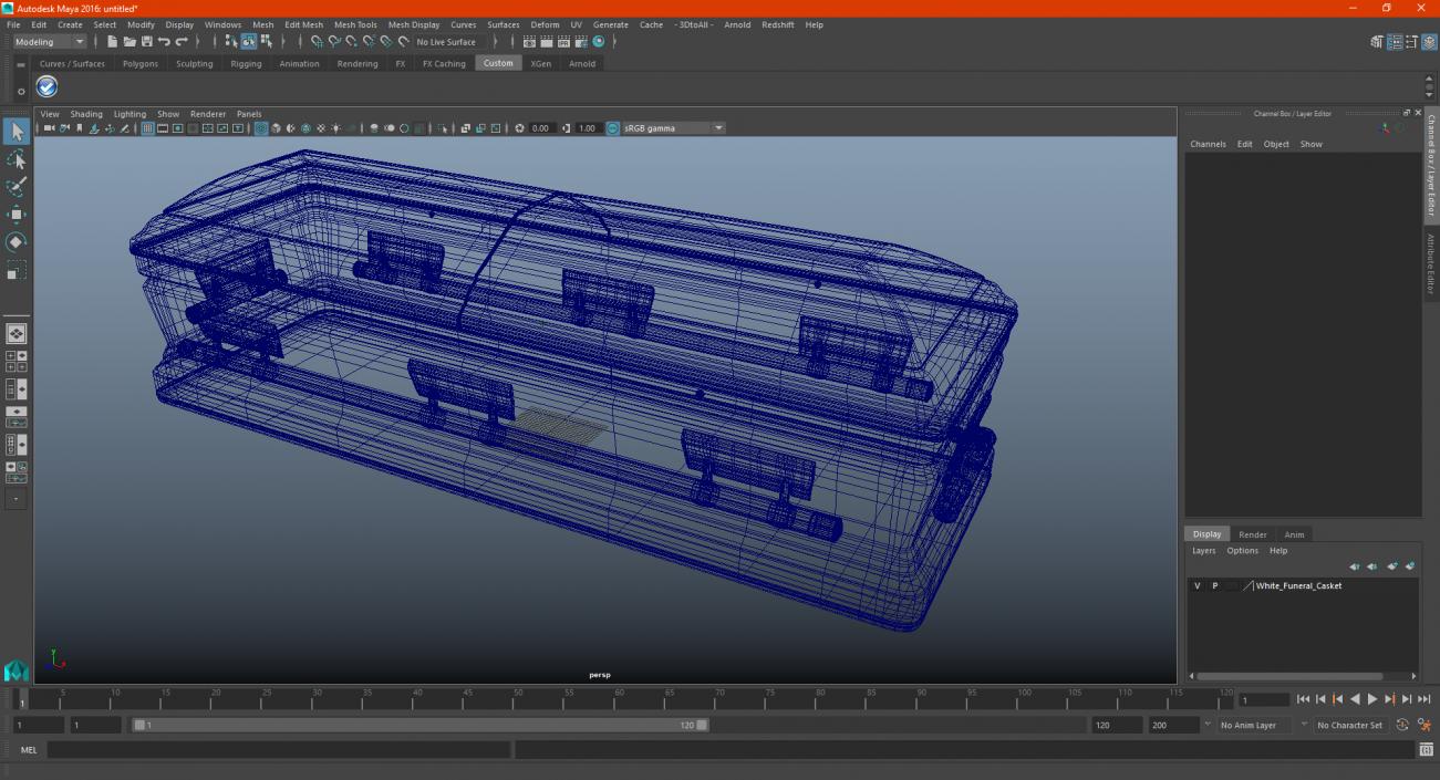 3D model White Funeral Casket