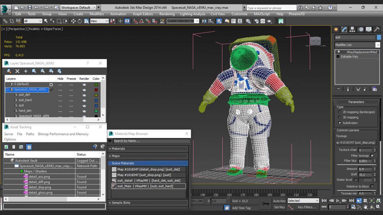 Spacesuit NASA xEMU 3D model