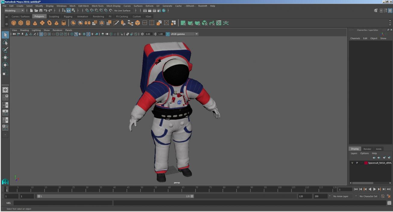 Spacesuit NASA xEMU 3D model