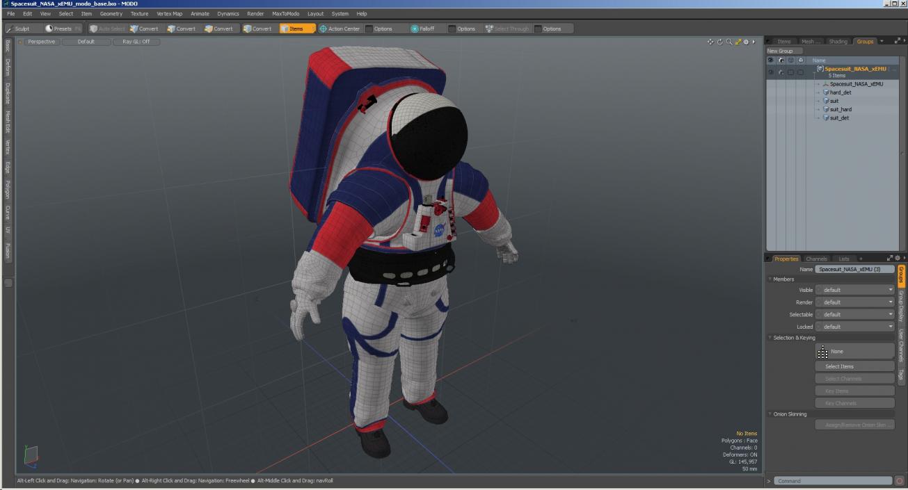 Spacesuit NASA xEMU 3D model