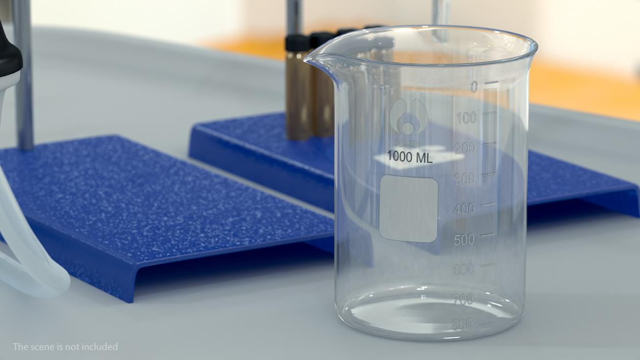 3D Glass Lab Beaker