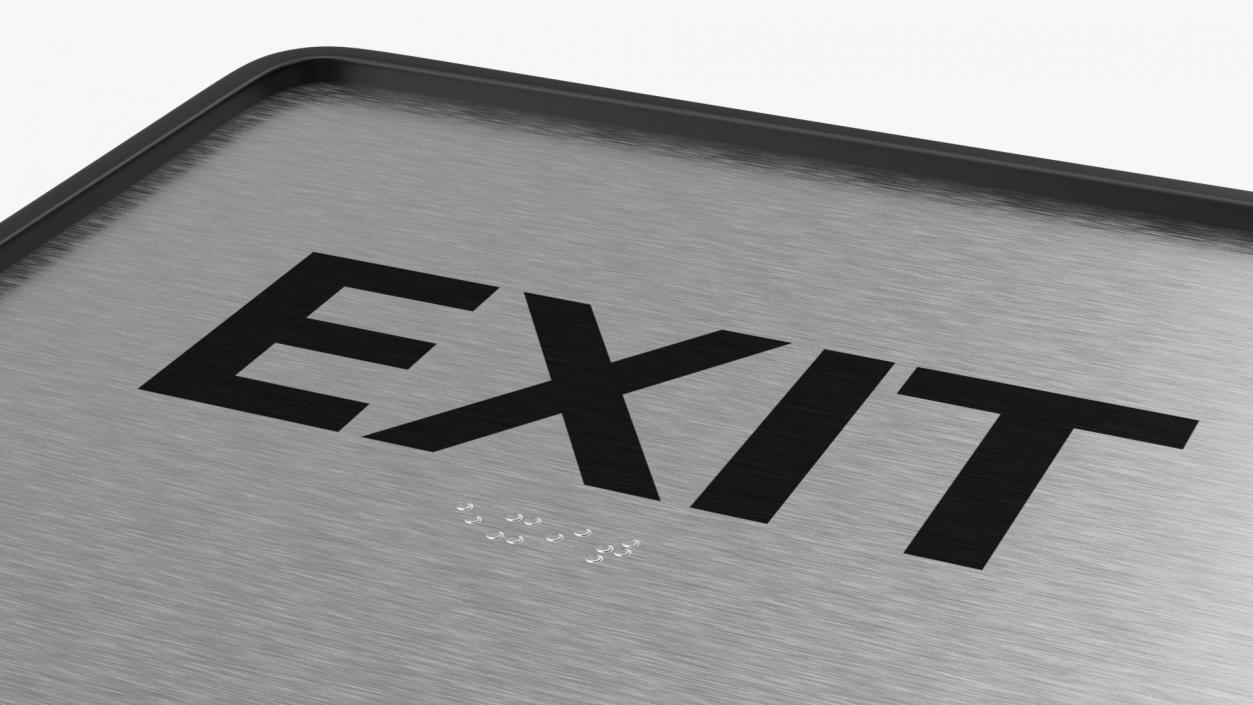 3D model Exit Compliance Sign