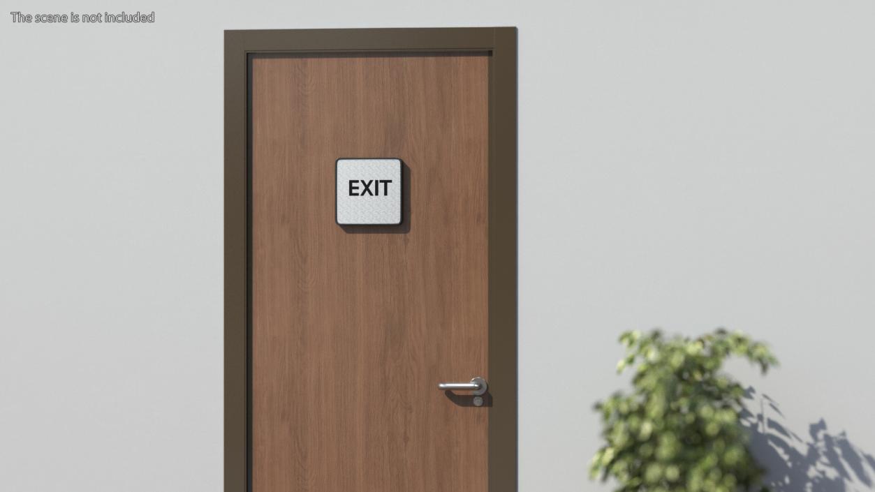 3D model Exit Compliance Sign