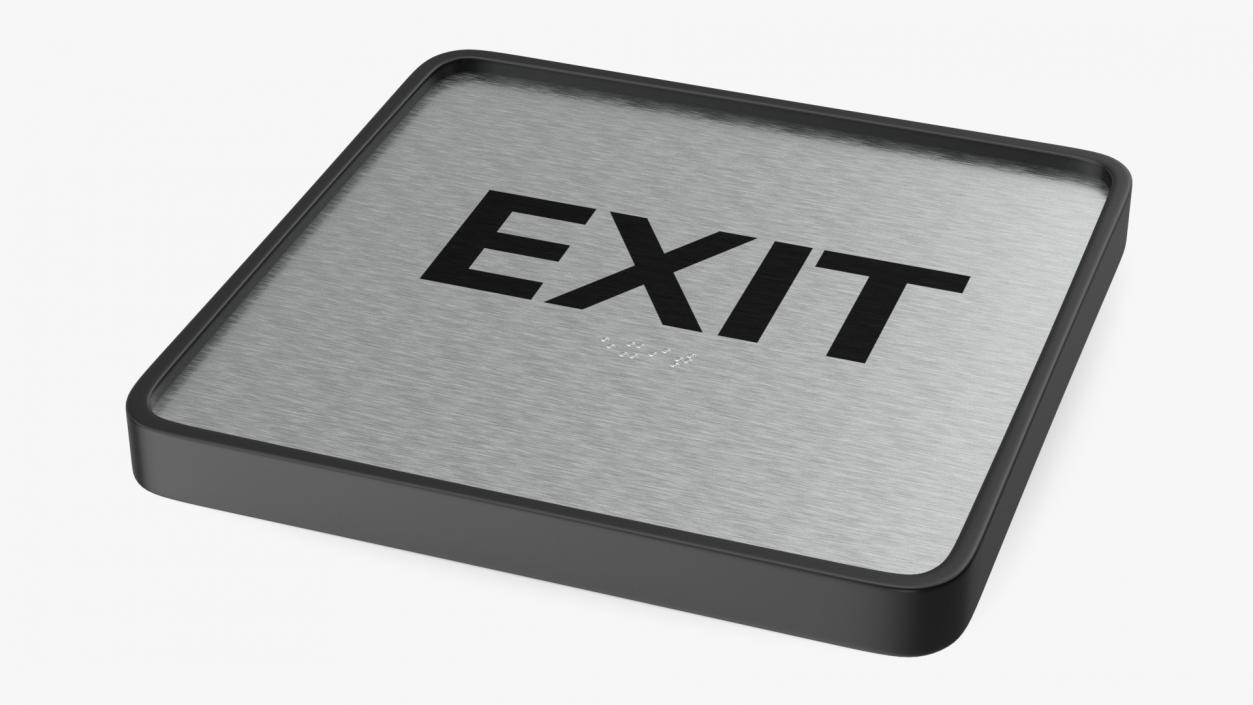 3D model Exit Compliance Sign