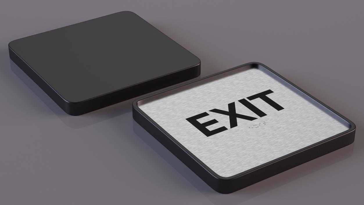 3D model Exit Compliance Sign