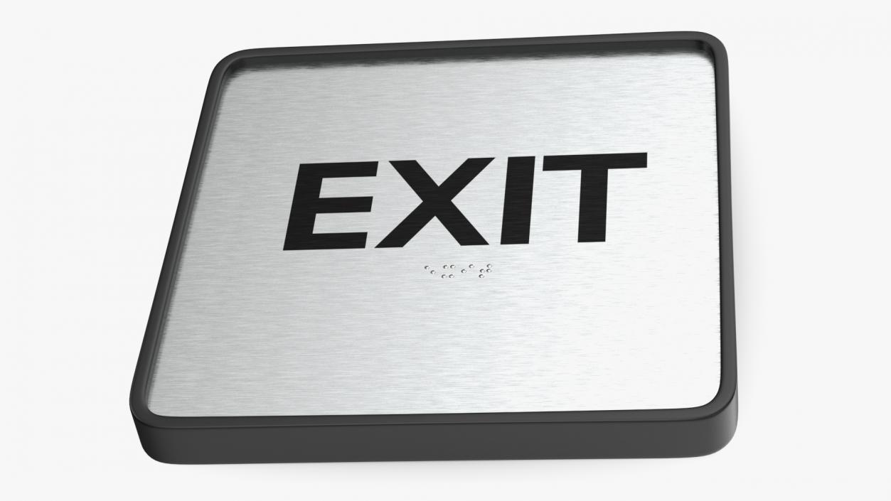 3D model Exit Compliance Sign