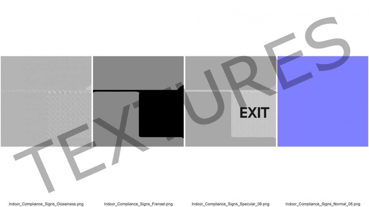 3D model Exit Compliance Sign