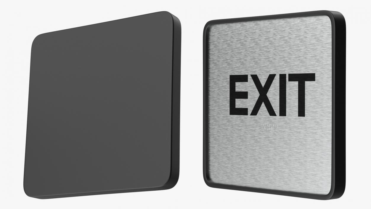 3D model Exit Compliance Sign